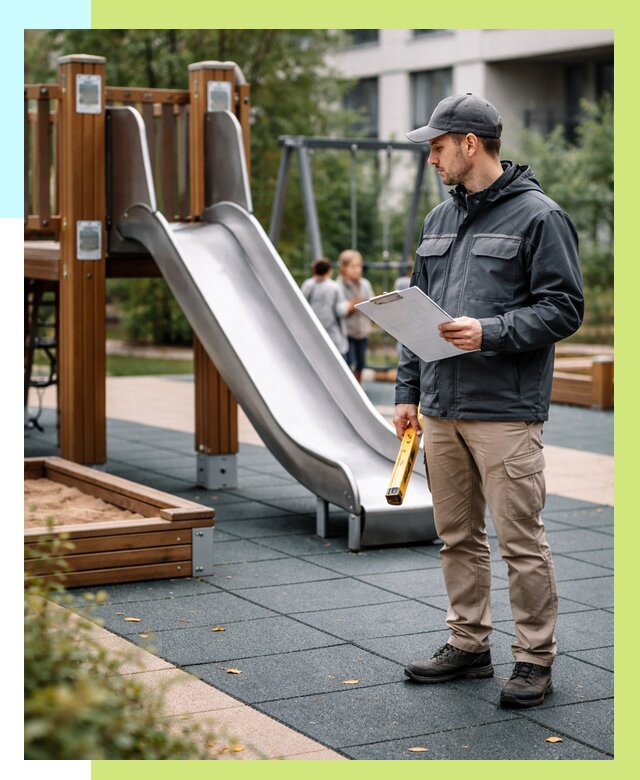 Сертификация детских площадок в Сорочинске от 25820 р. | Алешин-Срч