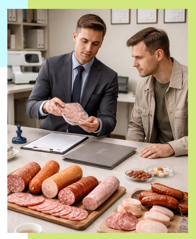 Сертификация колбасных изделий в Сорочинске от 7746 р. | Алешин-Срч