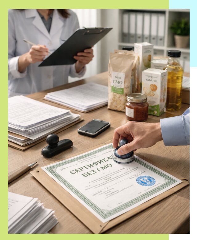 Получение сертификата Без ГМО для продукции в Сорочинске