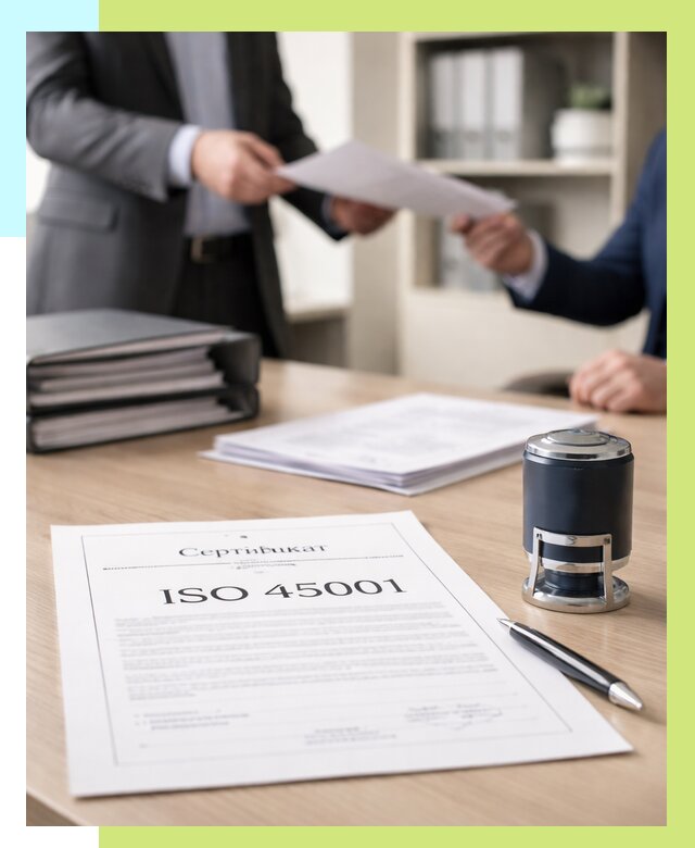 Сертификат ISO 45001 в Сорочинске под ключ от 46476 р. | Алешин-Срч